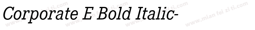 Corporate E Bold Italic字体转换